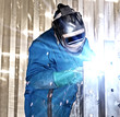 Welder at work.