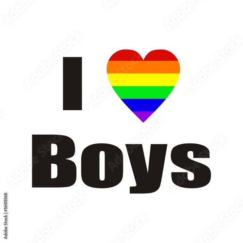 Vector: I Love Boys Regenbogen I Love Boys Regenbogen