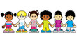 Children of the world holding hands
