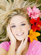 Woman with flowers