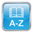 Square vector "A-Z" button (blue)