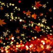 闇に舞う紅葉