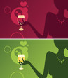Elegant girl - wine
