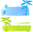 Two grungy palms banners