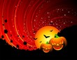 vector illustration on a Halloween theme with pumpkins vector illustration on a Halloween theme with pumpkins