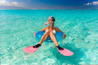 funny snorkel woman