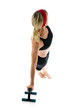 illustration lateral core strenght pose middle age woman push up