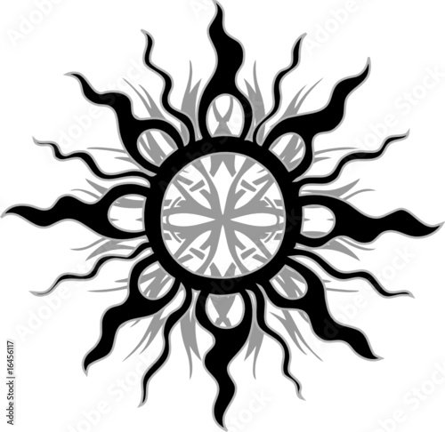 Sonne Sonnenrad Sommer Tattoo Tribal