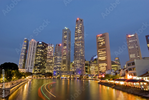 Photo: singapore cityscape at night singapore cityscape at night