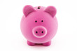 Pink piggy bank isolated on white Pink piggy bank isolated on white