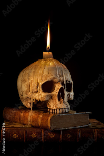 Candle on skull 1