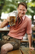 Mann Biergarten Bier