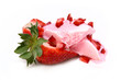 Quadro strawberry with ice cream 1