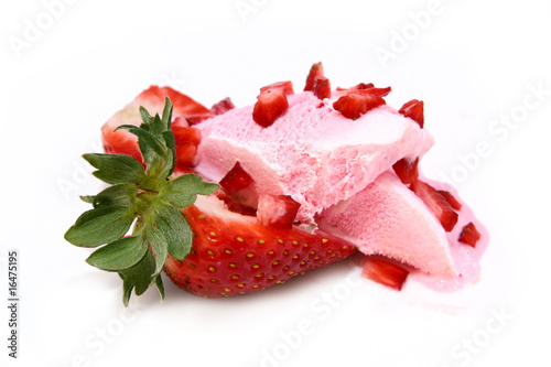 strawberry with ice cream 1 strawberry with ice cream 1