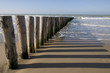Poteaux destinés à stabiliser le sable - Plage de Berck-sur-mer Poteaux destinés à stabiliser le sable - Plage de Berck-sur-mer