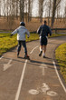 Roller sur une piste cyclable Roller sur une piste cyclable