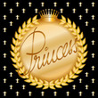Princess-Lorbeerrahmen und Krone