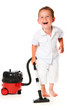 boy with vacuum cleaner boy with vacuum cleaner