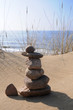 steine turm strand meditation relaxen sand