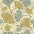 Seamless ginkgo background