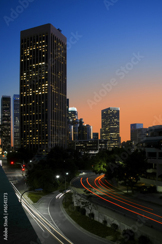 Photo: Los Angeles Street Scene at Twilight Los Angeles Street Scene at Twilight