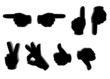 Hand Sings Solid black