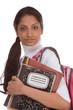 College student young Indian woman with backpack