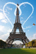 Love in Paris Eiffel Tower France Concept - Me and You