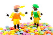 black pieten, characters from a traditional dutch holiday; isola