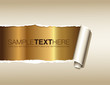 Ripped Paper Displaying A Gold...