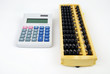 Chinese Abacus and modern calculator