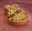 honey cake with fruits