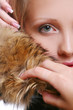 ellegant beautiful woman in studio