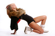 ellegant beautiful woman in studio