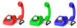 RGB vintage telephones