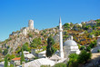 Old town with mosque and fort, Pocitelj, Bosnia-Herzegovina Old town with mosque and fort, Pocitelj, Bosnia-Herzegovina