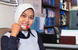 muslim woman in office