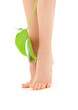 female legs with green leaf