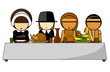Thanksgiving day dinner Illustration Thanksgiving day dinner Illustration