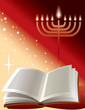 Vetor: Menorah, book and sunshine Menorah, book and sunshine
