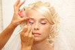 Young bride doing make up Young bride doing make up