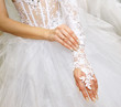 Young bride hands with beautiful manicure Young bride hands with beautiful manicure