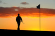 Morning golfer