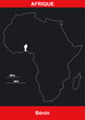 Carte Afrique - Bénin- Vectoriel Carte Afrique - Bénin- Vectoriel