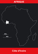 Carte Afrique - Côte d'Ivoire- Vectoriel Carte Afrique - Côte d'Ivoire- Vectoriel