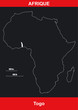 Carte Afrique - Togo- Vectoriel Carte Afrique - Togo- Vectoriel