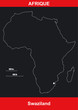 Carte Afrique - Swaziland - Vectoriel Carte Afrique - Swaziland - Vectoriel