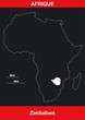Carte Afrique - Zimbabwé - Vectoriel Carte Afrique - Zimbabwé - Vectoriel