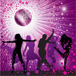 Vector background with people dancing in night-club Vector background with people dancing in night-club