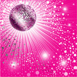 Vector background with disco-ball